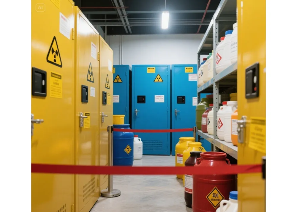 Chemická bezpečnosť: Predchádzanie rizikám na vašom pracovisku prostredníctvom postupov bezpečného skladovania